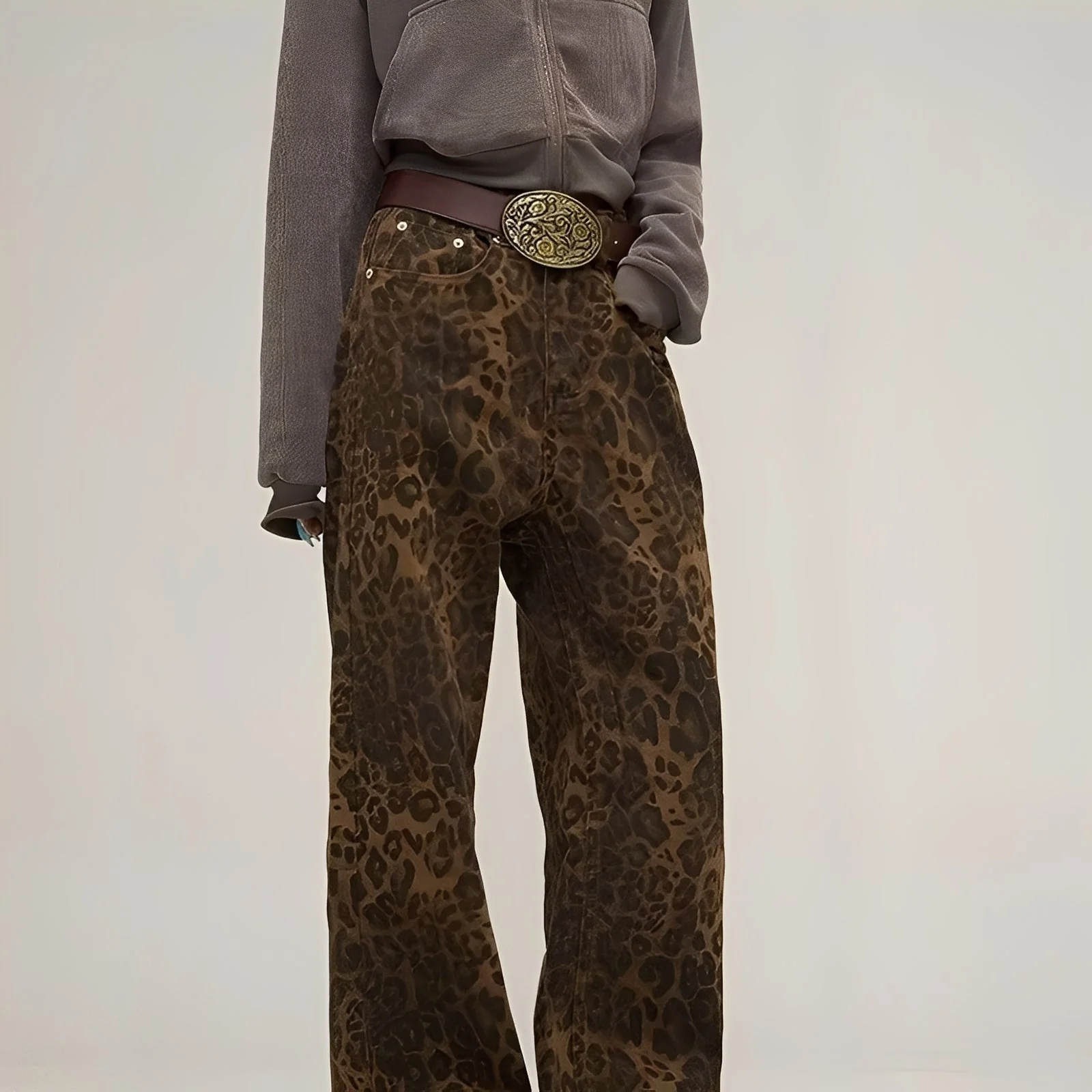 Riley - Stylowe drukowane baggy jeans dla kobiet - Image 3