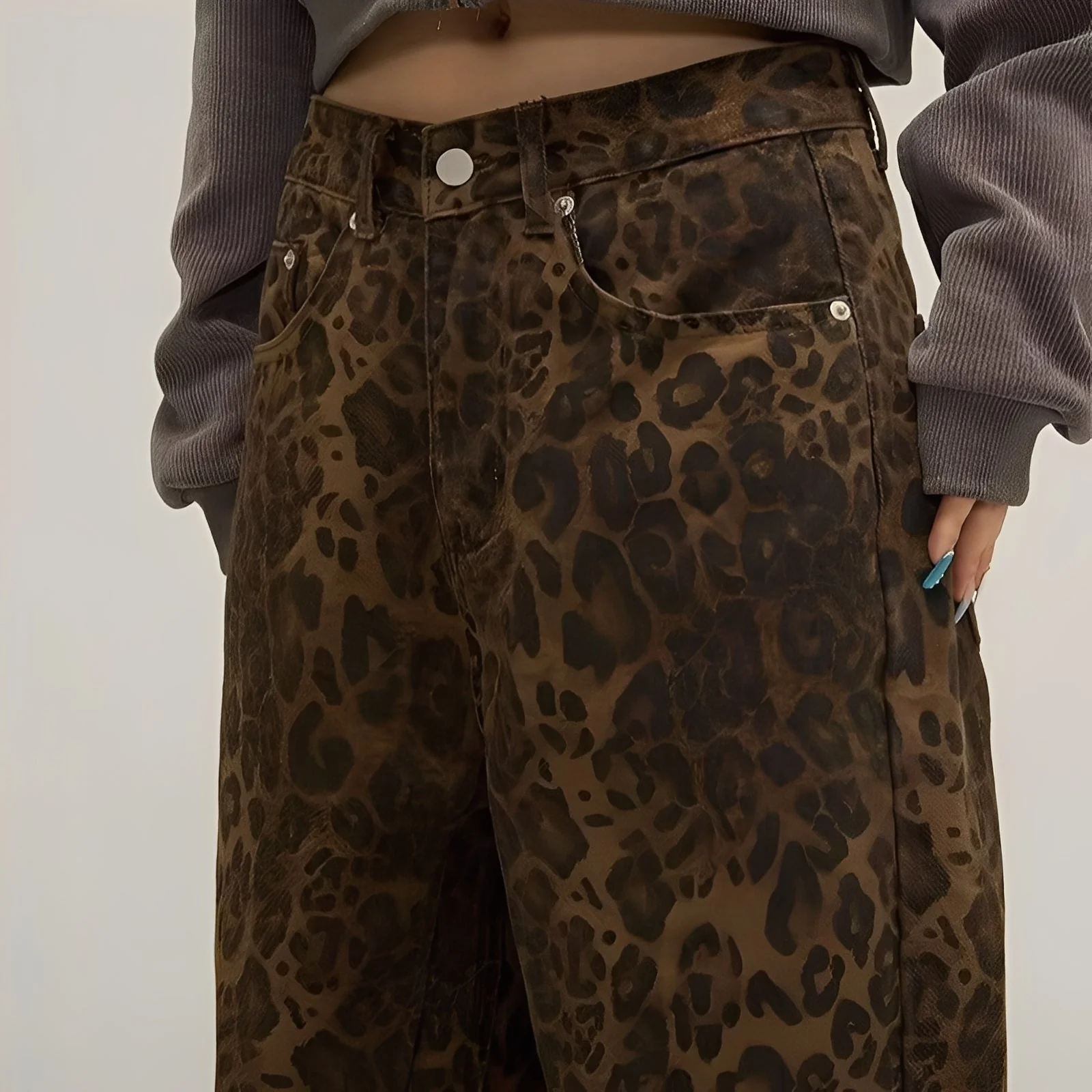 Riley - Stylowe drukowane baggy jeans dla kobiet - Image 4