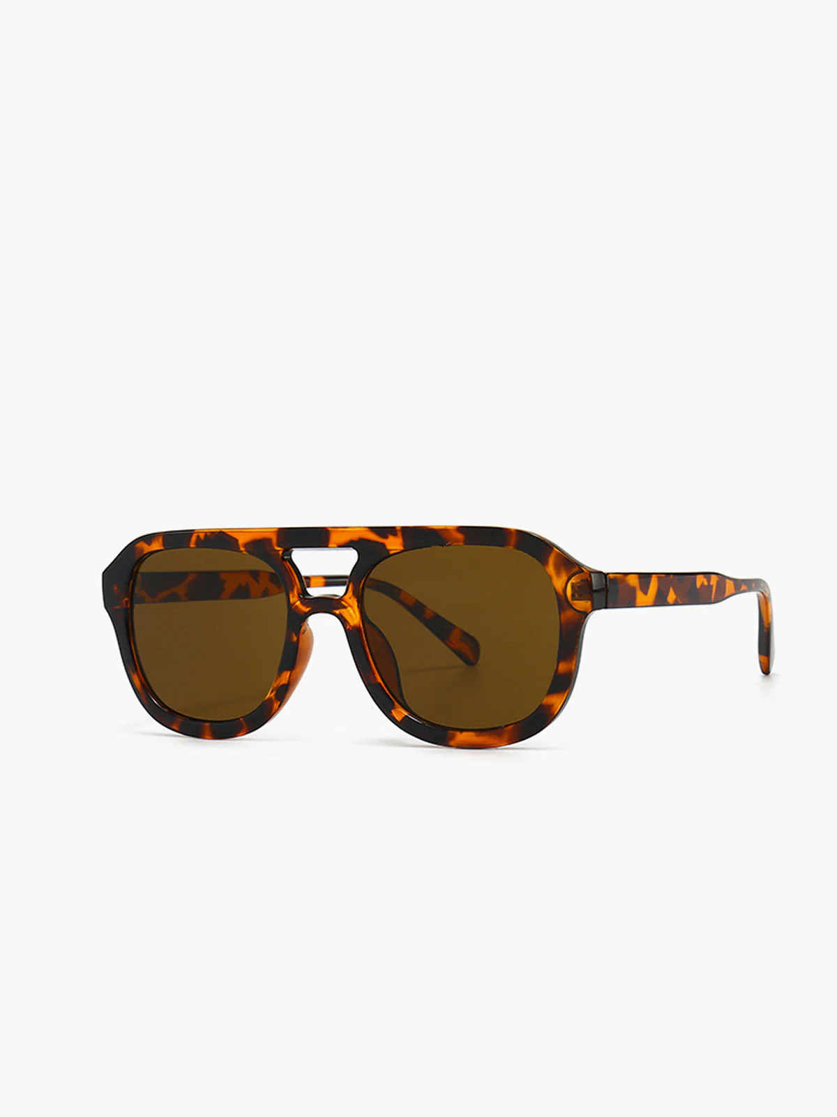Risa | Okulary przeciwsłoneczne damskie aviator oversize w brązowej panterkowej - Image 3