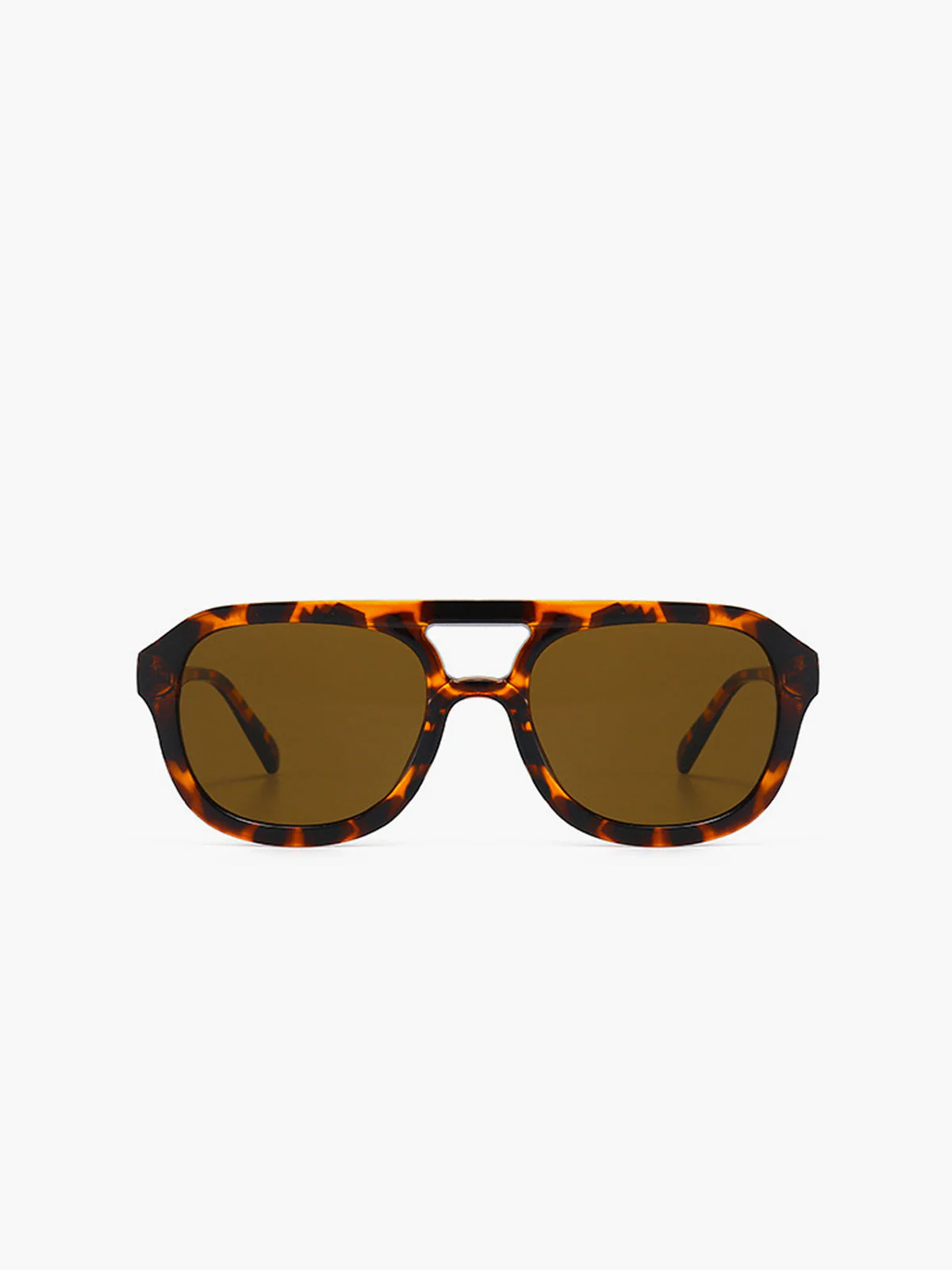 Risa | Okulary przeciwsłoneczne damskie aviator oversize w brązowej panterkowej - Image 4