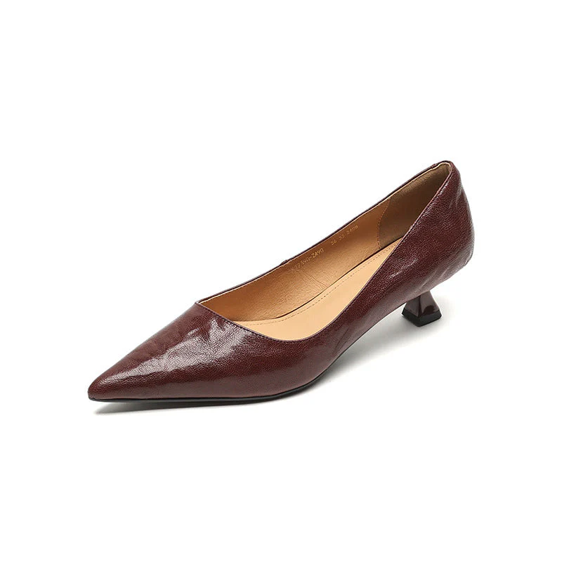 Sadie - Eleganckie skórzane botki na średnim obcasie dla kobiet - Image 4
