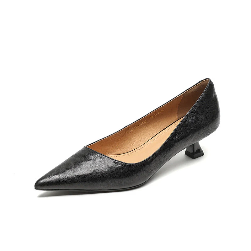 Sadie - Eleganckie skórzane botki na średnim obcasie dla kobiet - Image 5