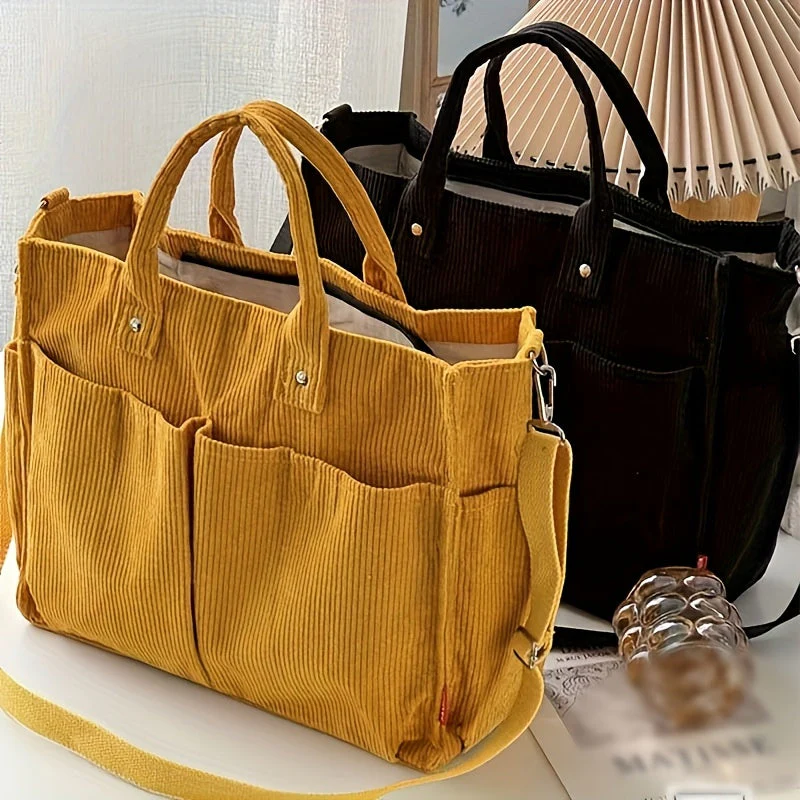 Serafina - Damska Torba Shopper | Duża z Przednimi Kieszeniami - Image 3