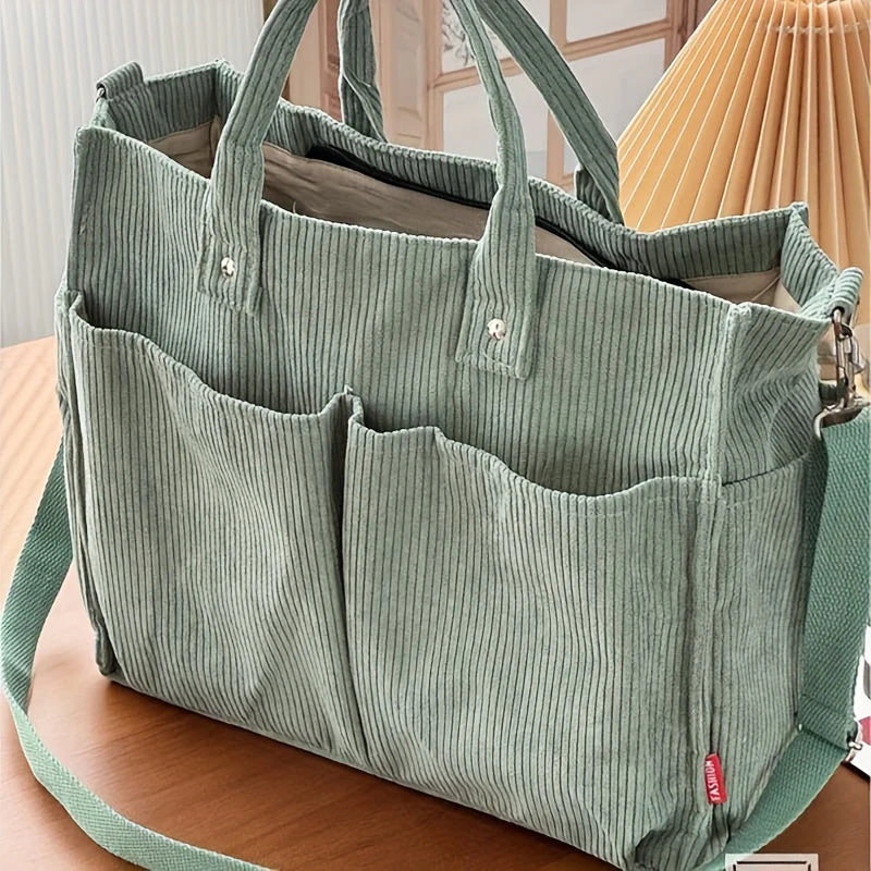 Serafina - Damska Torba Shopper | Duża z Przednimi Kieszeniami - Image 7