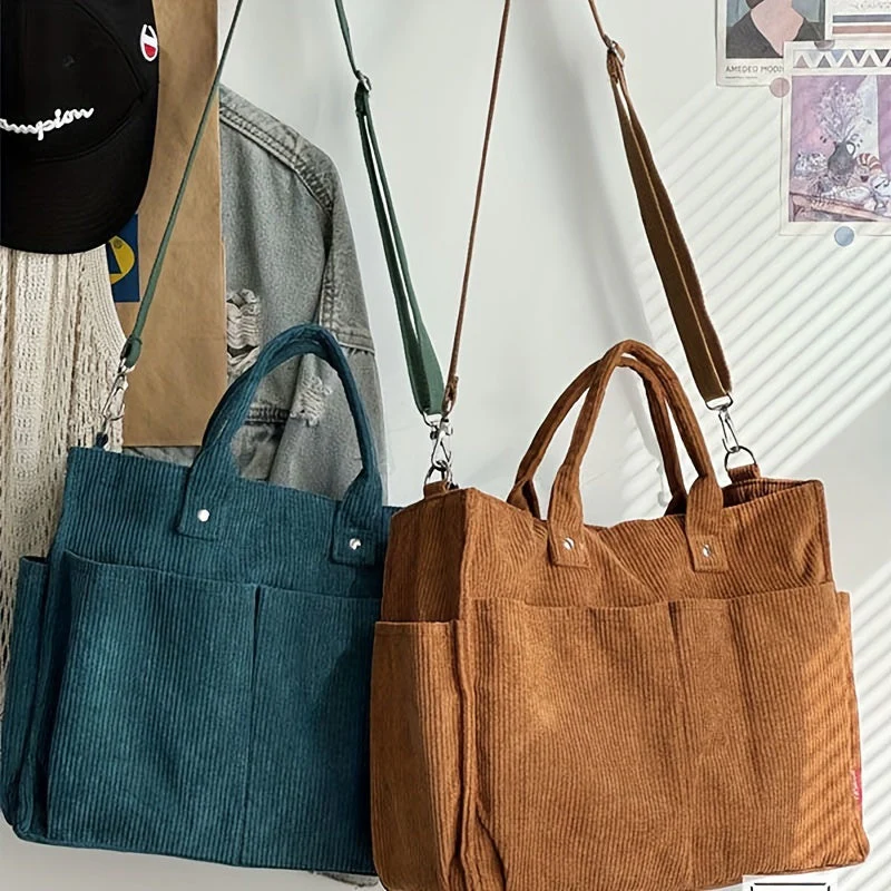 Serafina - Damska Torba Shopper | Duża z Przednimi Kieszeniami - Image 9
