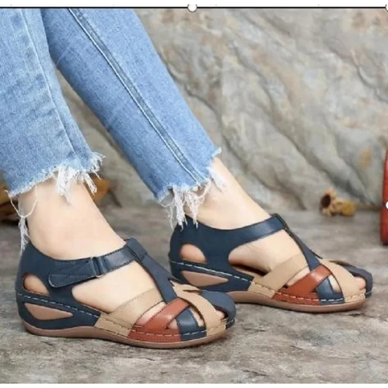 Teodora - Skórzane sandały ortopedyczne buty damskie z regulowanymi paskami - Image 5