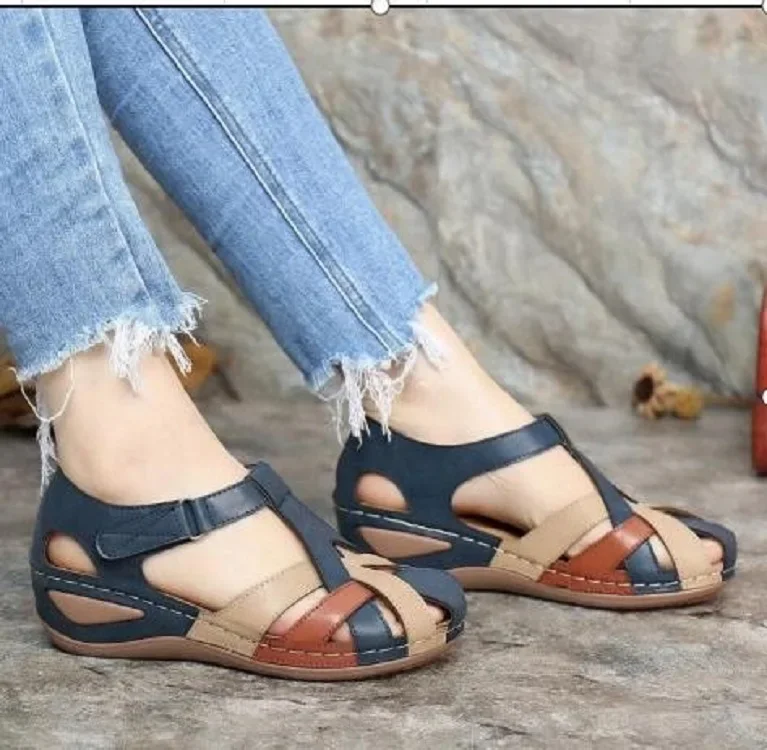Teodora - Skórzane sandały ortopedyczne buty damskie z regulowanymi paskami - Image 7