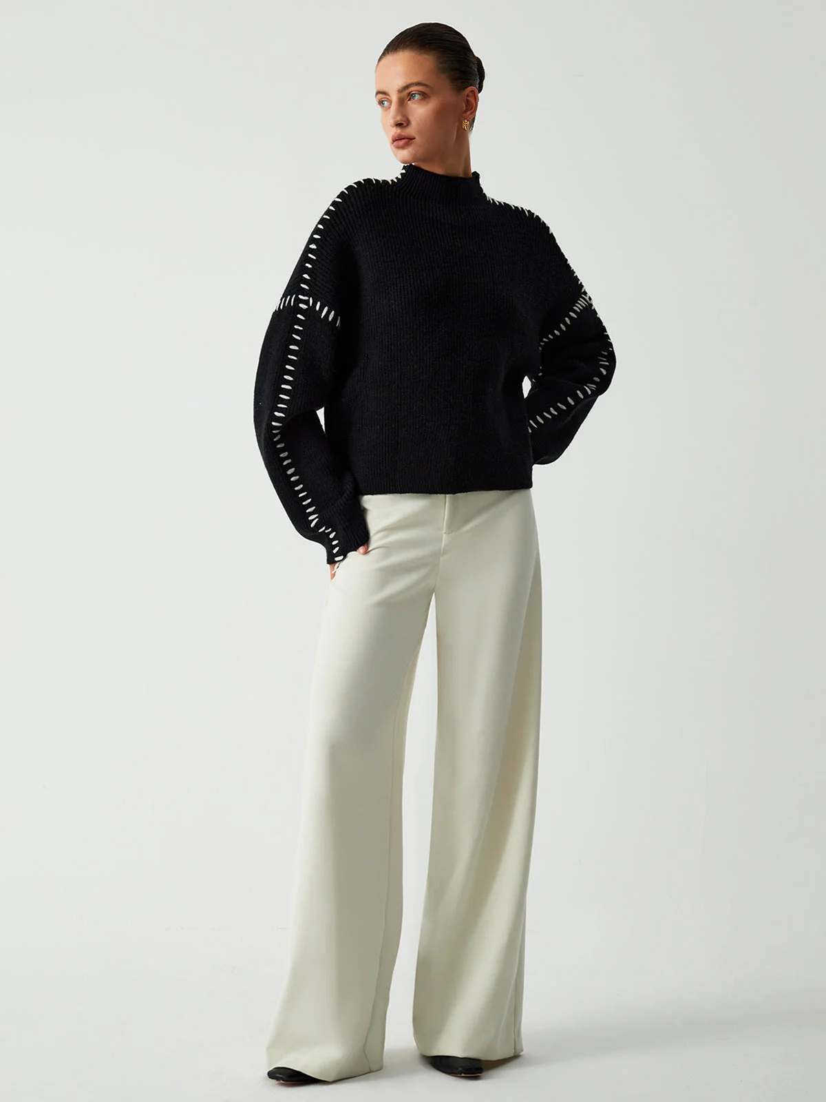 Viola – Duży sweter z wysokim kołnierzem - Image 5