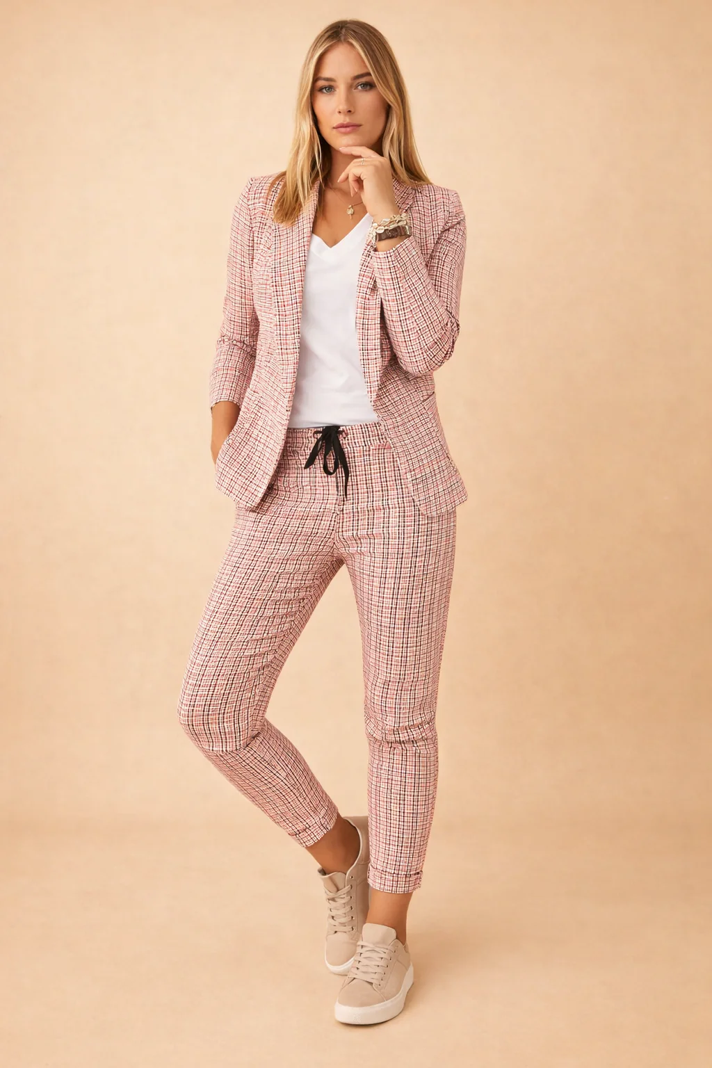 Wanda | Damski komplet casualowy z marynarką i spodniami, stylowy dwuczęściowy