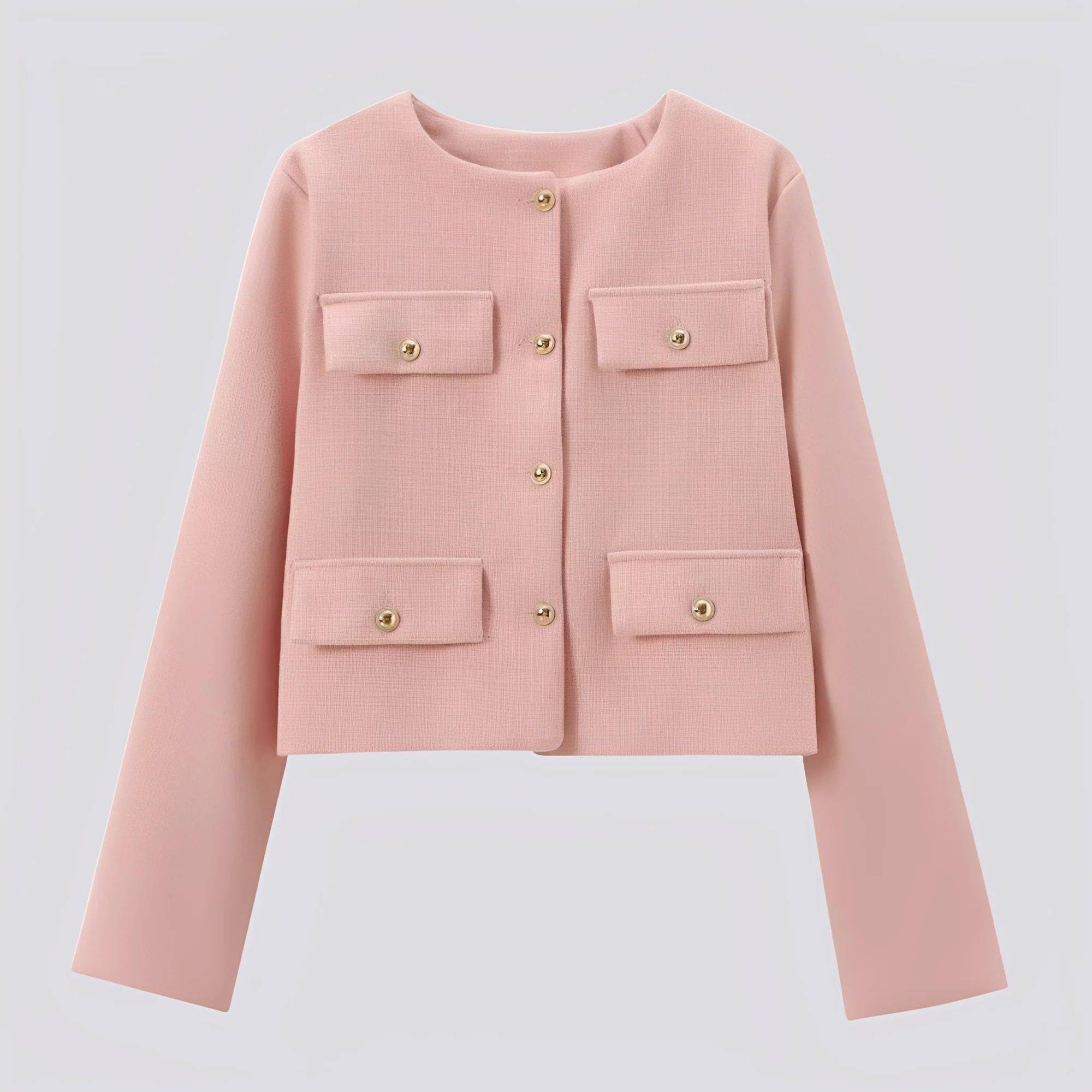 Zoe - Stylowy krótki płaszcz z guzikami dla kobiet